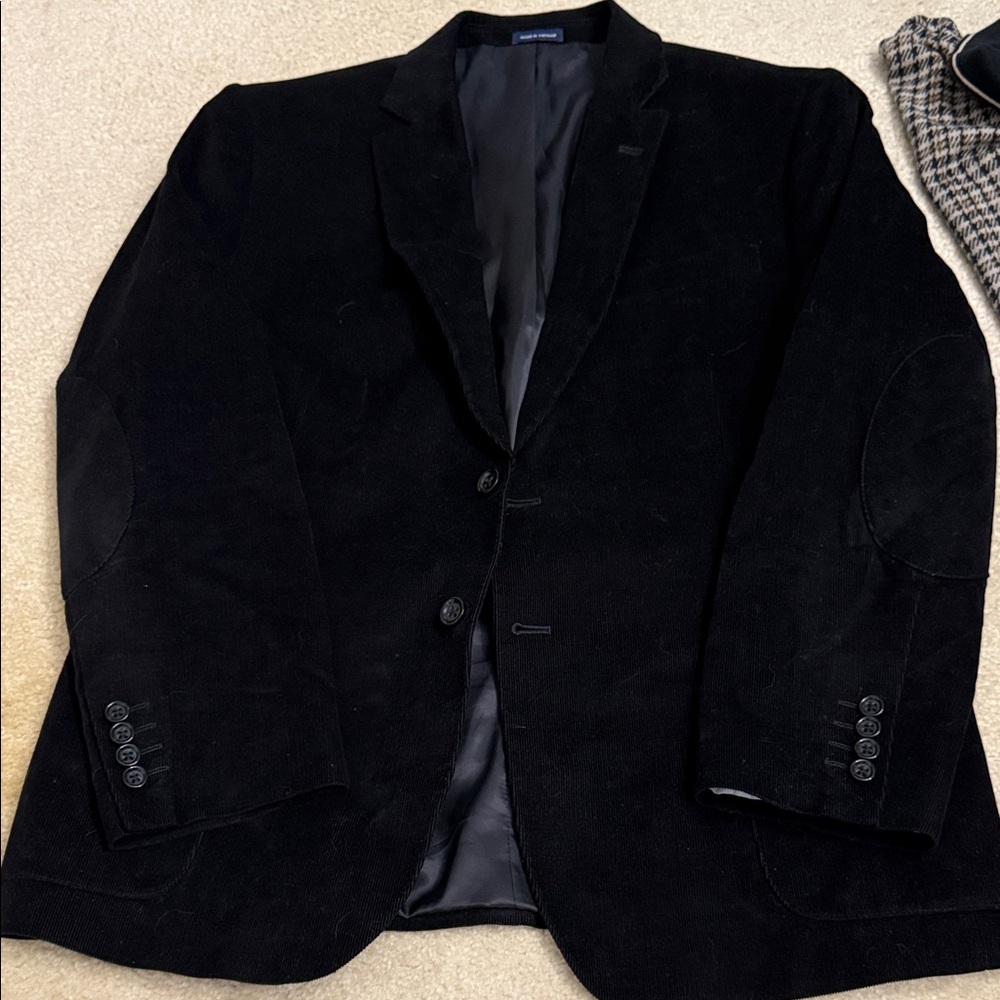 Stafford Men's Classic Black Corduroy Blazer